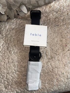 Fable Signature Dog Collar XL Black Waterproof TPU Made in USA NWT
